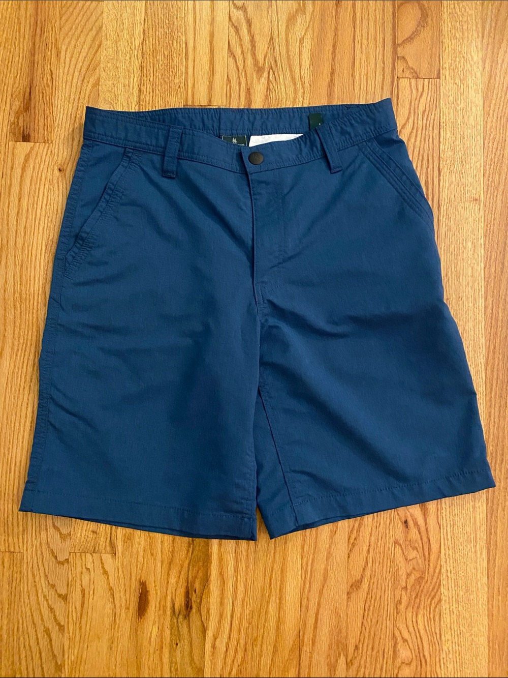 Men's Flat Front Navy Blue Performance Shorts